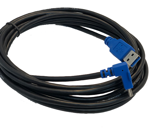 3.0M (9.8') Right Angle USB 3.0 Cable for Mimo Monitors UM-1080CP Family, Blue, (CBL-CP-USB3)