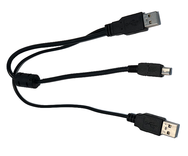 0.3M (1') USB Y-Cable for Mimo Monitors, (CBL-USB-1FT)