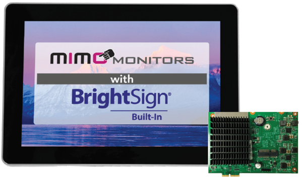 Mimo Vue 10.1" BrightSign Built-in, Non-Touch, with PoE Display (MBS-1080-POE)